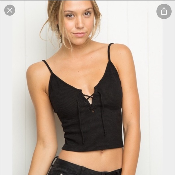 Brandy Melville Lace up top - Picture 1 of 1